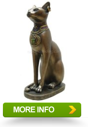 Egyptian Goddess Bastet Cat Sitting Statue Usa